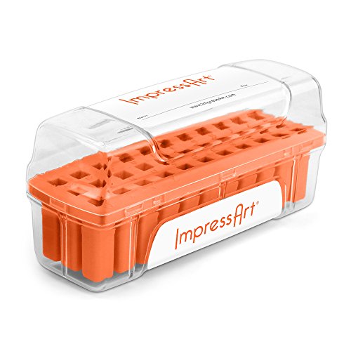 ImpressArt Letter Stamp Storage Case, Orange, 3mm Cover