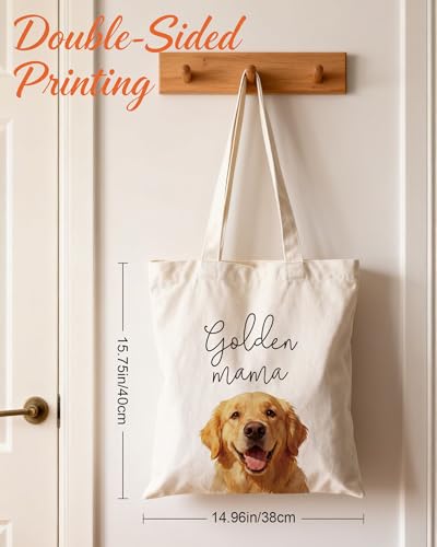 Image of Aesthetic Canvas Tote Bag for Women with Magnetic Buckle and Zipper Inner Pocket