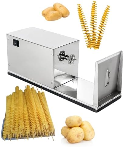 Electric Spiral Cutter for Vegetable Slicing and Homemade Potato Chips, Ideal for Sweet Potatoes, Carrots, and Cucumbers