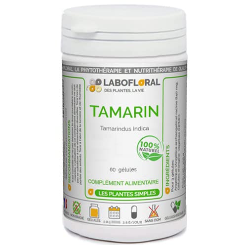 Tamarin Labofloral 50 gélules dosées à 270 mg - Complément alimentaire - Digestion, transit intestinal - Fabriqué en france
