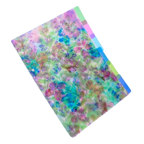 TEMPNAP 12個 製活?隔板 対応 花柄タブ付き バインダー用インデックス仕切りカード 書類整理 ノート類に 学生 オフィス向け