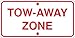 Brady 94123 Reflective Aluminum Traffic Sign: Standard, 6" X 12", Legend "Tow-Away Zone"