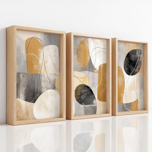 Peinture deco pour chambre et salon : affiche géométrique et tableau color block