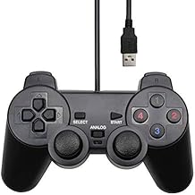 有線USB接続ゲームパッド Usb ケーブル 付き コントローラー 有線 PC ゲームパッド USB接続 遅延なし 高耐久ボタン 人間工学 ゲーム コントローラー for windows 7/8/10/xp pc ラップトップ用の プラグ アンドプレイコントローラー