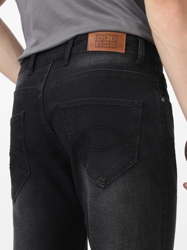 Image of Urbano Fashion Men's Stretch Fit Mid Rise Washed Bootcut Jeans Stretchable