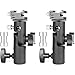 2 Stück - blitzschuh adapter - kamera blitz halterung - Metall - Blitzschuh E - Typ - 180° Neigungswinkel - Mit 1/4 Zoll und 3/8 Zoll Schraube - Für Canon Nikon Olympus Blitzgeräte