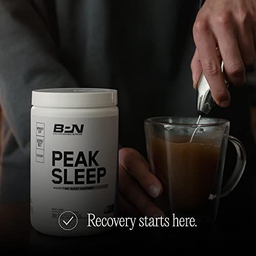 Bare Performance Nutrition Peak Sleep Night-Time Sleep Support Supplement, Calming Non-Habit Forming Sleep Aid, Apple Cinnamon, 30 Servings #TOP5