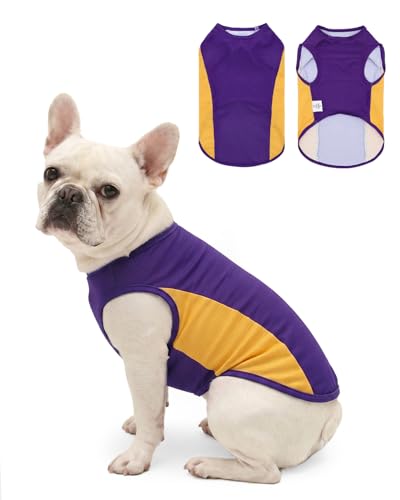 Image of CuteBone Cooling Stretch Sport Dog Tank - Athletic Fan Pet Jersey - Color Block Pet Vest for Small Dogs, Cats