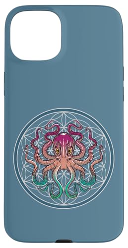 Mathématiques Géométrie Fleur de vie Pieuvre Coque pour iPhone 15 Plus