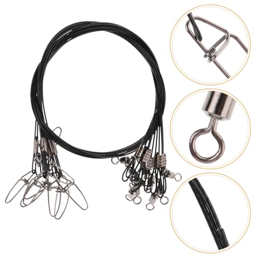 HANABASS 10pcs Heavy Duty Saltwater Fishing Leaders 50cm miniatura 7