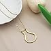 Minimalist 14K Gold Ring Holder Necklace Engagement Ring Keeper, Necklace for Women Birthday Gift for Doctor Nurse (Drop-gold)