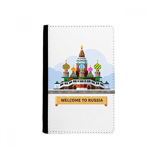 Russia Cathedral Pattern Illustration Passport Holder Notecase Burse Wallet Cover Card Purse