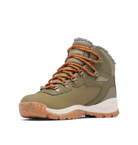 Columbia Womens Newton Ridge Waterproof Omni-Heat II Insulated Hiking Boots, Stone Green/Canyon Sun, 9
