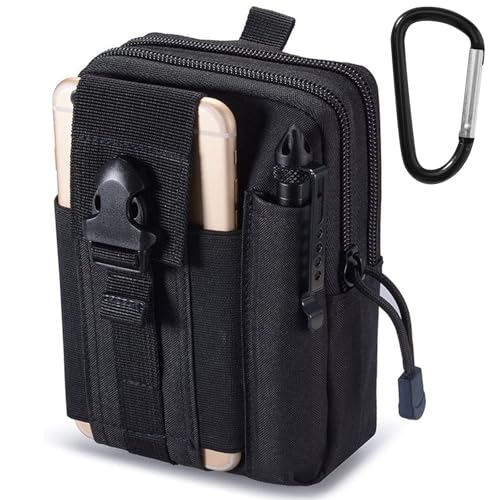 HTTDSLF Bolsa Cintura Táctica, Bolsa de Cintura Táctica, Bolso Cinturón Táctica Militar Compacta, para Acampar, Senderismo, Ciclismo, Escalada y Viajes, Poliéster
