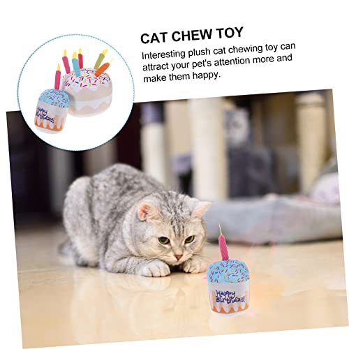 SUPVOX Brinquedo De Pelúcia Para Gatos 2 Peças Brinquedos Para Dentição De Gatos Presentes Para Gato