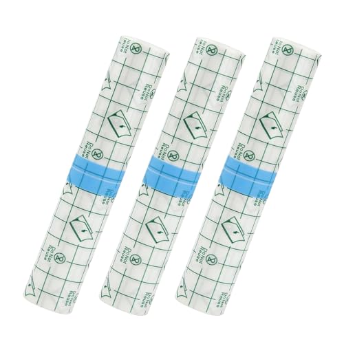 ASIRYVA 3 Rolls Second Skin Tattoo Cover Transparent Film Dressing Stretch Adhesive Bandage Tape Antibacterial Bandages for Second Skin Protection & Recovery (45cm x 3m)