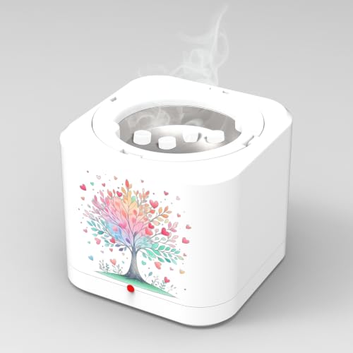 Image of Shivansh Technology Incense Holder Electric Kapoor Dani Camphor Diffuser Burner for Home | Karpuram Bakhoor Oud Aroma Oil & Dhoop Machine | Essential Oil Diffuser for Home (White) (Heartleaf Tree)