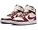 Nike, Unisex Kids, Court Borough Mid 2 (Little Kid), Soft Pearl/Dark Team Red, 1 Little Kid, Medium