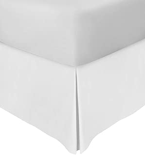 Bed Skirt Queen Size 16 inch Drop Split Corner Premium 600 Thread Count 100% Soft Egyptian Cotton Tailored Fit Queen Size Bed Skirt Luxurious & Wrinkle Free (White, Queen 60x80 Size 16 Inch Drop) - coolthings.us