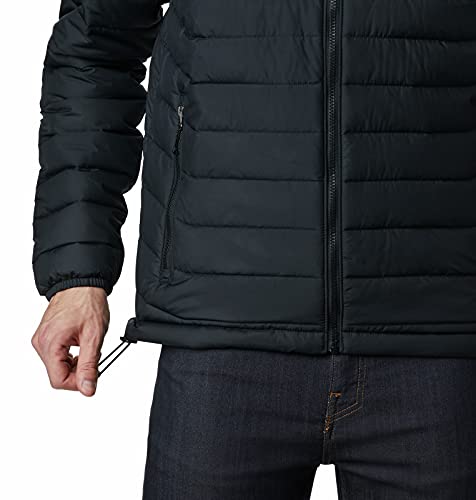 Columbia Powder Lite, Veste à Capuche Homme, Noir (Black), Taille M