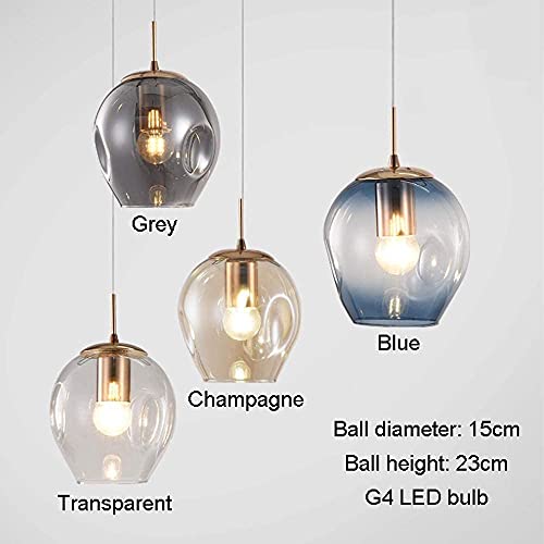 Grand lustre pour plafond haut et escalier duplex à 15 boules en verre
