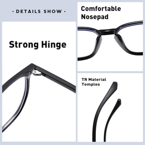 Monture de lunettes transparente pour le télétravail sur écran - 3