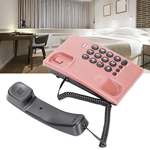 Teléfono de escritorio con cable y doble auricular magnético miniatura 4