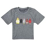 LOIJMK Camiseta preescolar, linda granja de pollo de algodón y ropa de niña, camiseta de cuello redondo para niños, camiseta de manga corta divertida e informal para niños, camiseta de manga corta