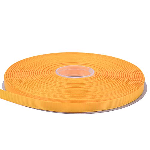 Ribest Yellow Grosgrain Ribbon, 3/8 Inch Continuous 50 Yards