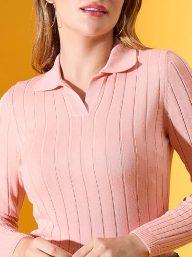 Image of 98 Degree North Women Ribbed Collar Neck Pullover-G1154-EMERALDGREEN