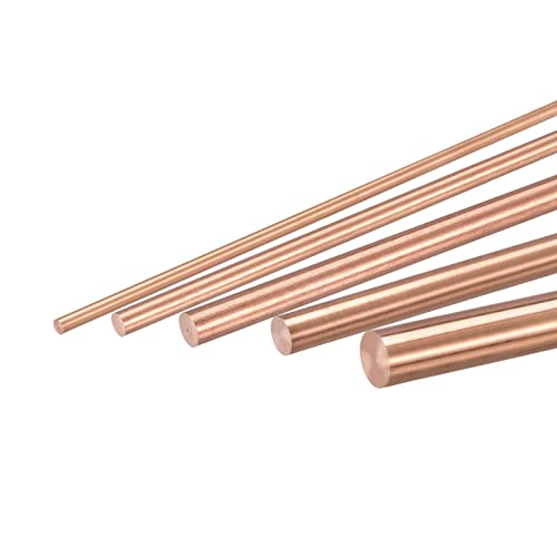 Meccanixity MEA220123EE0149 2,3,4,5,6Mm Diameter 100Mm Length Solid Copper Round Rod Lathe Bar Stock cover