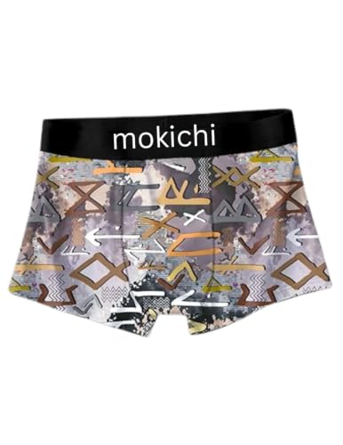 Image of Men's Printed Boxer Briefs | Soft Stretch Breathable Trunks for Men | Comfortable Mid-Rise Innerwear with Elastic Waistband | Everyday Wear | Geometric Print