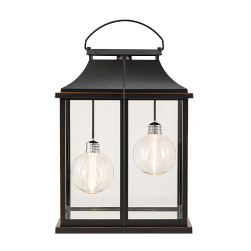 AYTPU Modern Farmhouse Lanterns, Black Plastic...