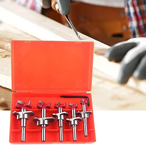 Drill Bits For 5pcs 15-35mm Forstner Drill Bit Adjustable Wood Hole Cutter Carbide 28GF