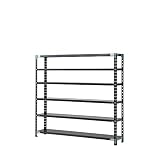 プラス AB 抗菌 スチールラック 耐荷重150kg/段 6段 幅151.2 奥行31.2 高さ150cm AB-1153-6 ブラック 698433