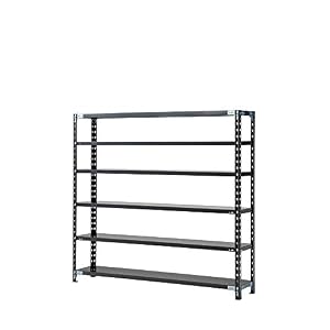 プラス AB 抗菌 スチールラック 耐荷重150kg/段 6段 幅151.2 奥行31.2 高さ150cm AB-1153-6 ブラック 698433