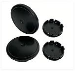 4 PCS Outer 55 Mm Car Wheel Hub Cap for VW Polo 9N/9N3 2002-2010,Numéro 6N0601171BXF,Snap-in Vehicle Anti-Falling Rust-Proof （black）