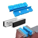 Schraubstock-Backenpolster 2 Stück, Nylon-Schutzstreifen für Tischschraubstock, nicht beschädigend, weiche Backenabdeckungen für Holzbearbeitung und Metallbearbeitung (2 Stück, 15,2 cm)