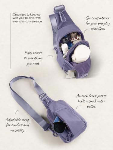 Image of ODODOS Sling Bag with Adjustable Straps Crossbody Chest Bag Lightweight Backpack for Casual Traveling Hiking