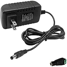 DC 24V 1A Power Supply Adapter 24W AC Adapter 100-240V 50-60Hz to DC 24 Volts 1Amp 4.6ft Power Cord Transformer with 5.5mm X 2.5mm/2.1mm US Plug for DC24V 1A LED Strip Light CCTV Camera
