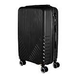 Mala de Viagem Media em Polipropileno 4 rodas 360 - AeroMalas Miami (Preto)