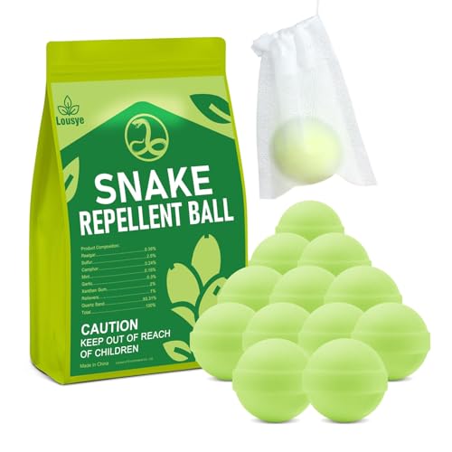 Lousye 12 Pack Snake Repellent for Yard Snake Away Repellent Outdoors Moth Balls for Outdoor Use Snake be Gone for Lawn Garden to Repels Snakes and Other Pests (Mint)