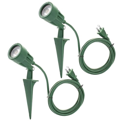 LED Christmas Spotlights Outdoor Plug in, Flood Stake Lights Outdoor,