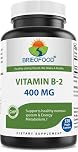 Brieofood Vitamin B2 (Riboflavin) 400mg, 120 Veggie Capsules - Gluten Free, Non-GMO
