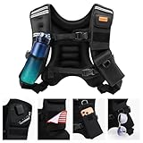 Weighted Vest Woman & Men,8lb/12lb/16lb/20lb/30lb/40lb Plus Size Weighted Vest With Phone Pockets & Reflective Strips for Walking, Running, Hiking,Rucking, Workout, Strength Training