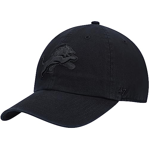 47 Men's Black Detroit Lions Team Tonal Clean Up Adjustable Hat