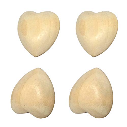 Image of 10pcs 30mm Unfinished Wood Hearts Beads with Holes Natural Heart Shape Wooden Bead for Bracelet Handing Materials DIY Beading Accessories (1.18in 10pcs)
