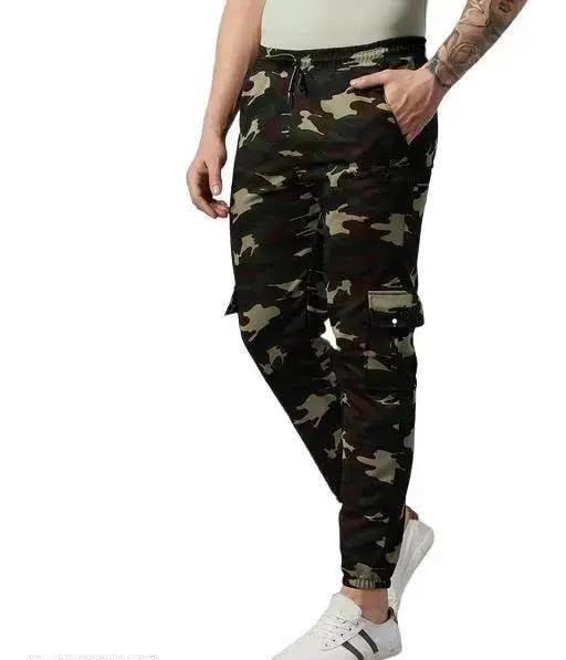 Men's Dry-Fit Camouflage Army Print Six Pocket Track Pants – Military Style Sports & Gym Wear-picture-21