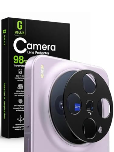 Image of iGluz Compatible with Vivo X300 Camera Lens Protector (1 Pack) | Premium 9H Tempered Glass Camera Guard | Ultra Clear HD | Scratch Resistant | Case Friendly Fit | Bubble Free Easy Installation