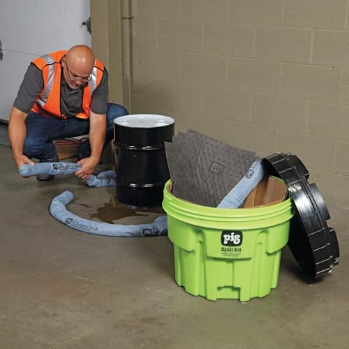 Image of PIG Spill Kit in 20-Gallon High-Visibility Container | 12 Gallon Absorbency | KIT264